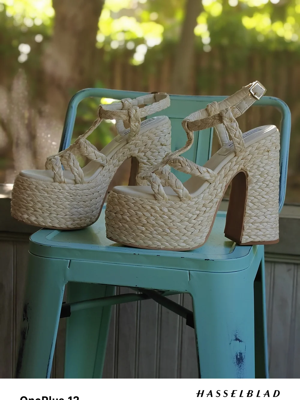 Steve Madden Natural Braided Platform Sandals